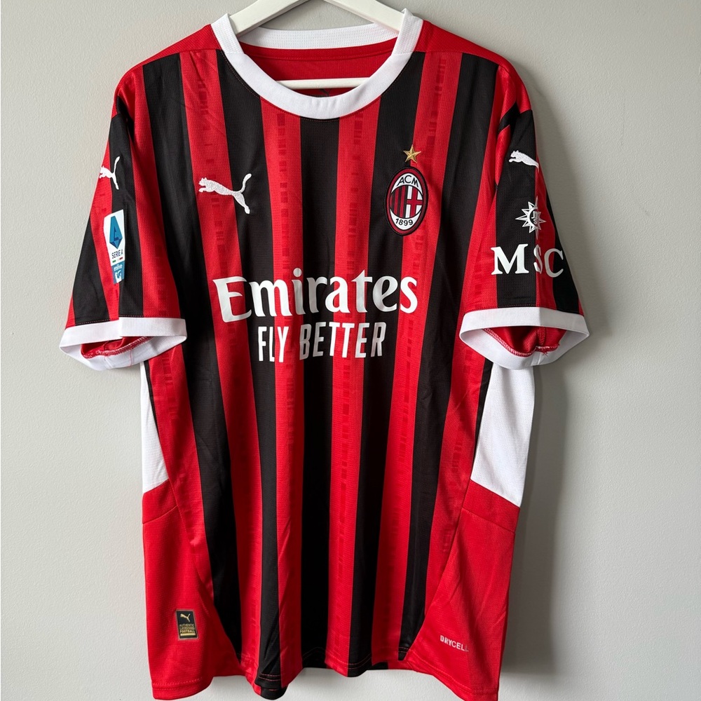 Santiago Gimenez AC Milan New Men’s Italy Seria A Home Puma Soccer Jersey